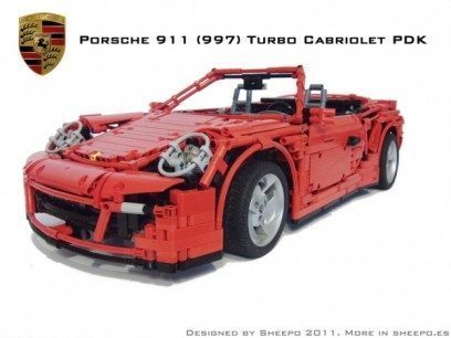 Un #Porsche 911 Cabrio construido con piezas de #Lego