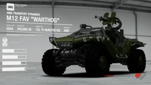 Vídeo del Warthog de Halo en el modo Auto Vista de Forza 4