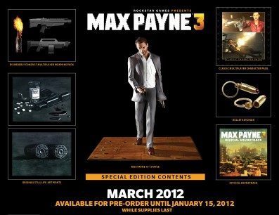 El contenido de la Edición Especial de Max Payne 3 al descubierto