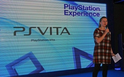 Mónica Revilla en la presentación de PS Vita en Madrid