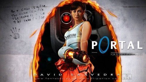 Brutal cartel de Portal por David Saavedra