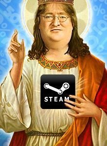 Newell y el logo de Steam