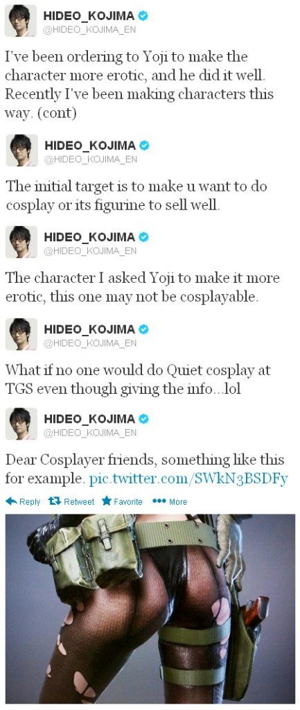 Kojima sobre el personaje de Quiet de MGS V