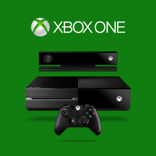 Xbox One frontal, sensor y mando con logo