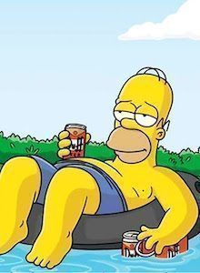 Hommer Simpson con cerveza
