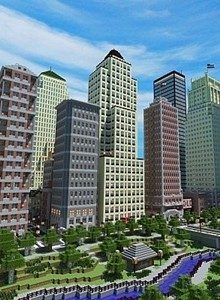 Una ciudad de Minecraft con 2 años de construcción