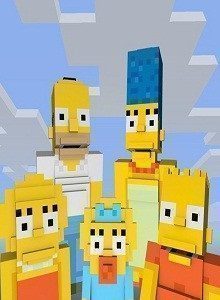 Minecraft recibe la visita de Los Simpson