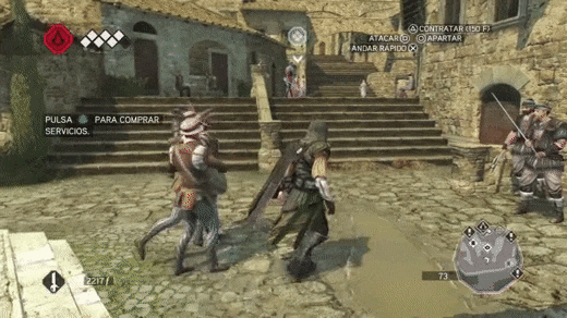 Captura de Assassin's Creed II de PS4 slim en formato GIF